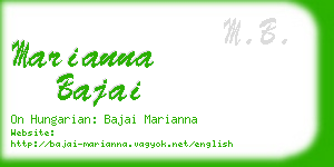 marianna bajai business card